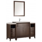 Fresca Cambridge 54" Antique Coffee Traditional Bathroom Vanity w/ Mirror