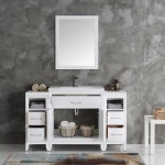 Fresca Cambridge 54" White Traditional Bathroom Vanity w/ Mirror