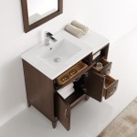 Fresca Cambridge 36" Antique Coffee Traditional Bathroom Vanity w/ Mirror