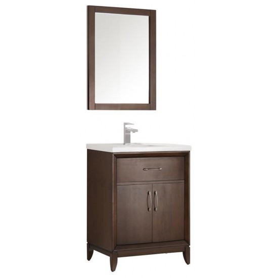 Fresca Cambridge 24" Antique Coffee Traditional Bathroom Vanity w/ Mirror