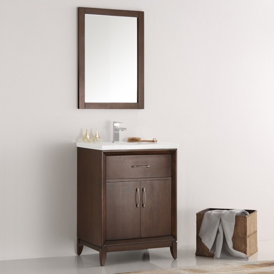 Fresca Cambridge 24" Antique Coffee Traditional Bathroom Vanity w/ Mirror