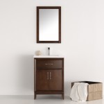 Fresca Cambridge 24" Antique Coffee Traditional Bathroom Vanity w/ Mirror