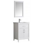 Fresca Cambridge 24" White Traditional Bathroom Vanity w/ Mirror