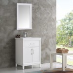 Fresca Cambridge 24" White Traditional Bathroom Vanity w/ Mirror