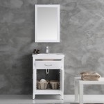 Fresca Cambridge 24" White Traditional Bathroom Vanity w/ Mirror