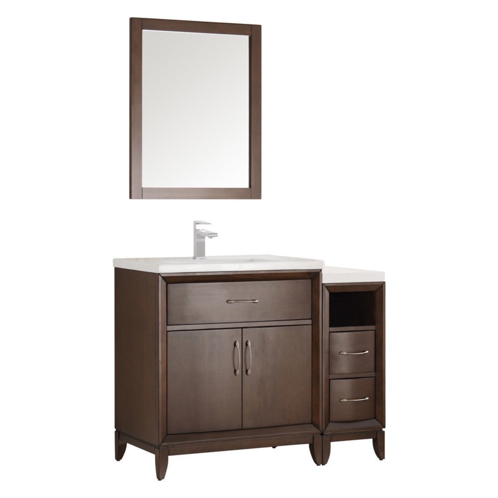 Fresca Cambridge 42" Antique Coffee Traditional Bathroom Vanity w/ Mirror