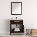 Fresca Cambridge 30" Antique Coffee Traditional Bathroom Vanity w/ Mirror