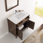 Fresca Cambridge 30" Antique Coffee Traditional Bathroom Vanity w/ Mirror