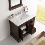 Fresca Kingston 37" Antique Coffee Traditional Bathroom Vanity w/ Mirror