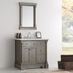 Fresca Kingston 37" Antique Silver Traditional Bathroom Vanity w/ Mirror