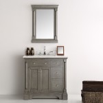 Fresca Kingston 37" Antique Silver Traditional Bathroom Vanity w/ Mirror