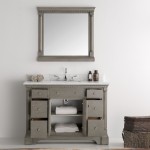 Fresca Kingston 49" Antique Silver Traditional Bathroom Vanity w/ Mirror