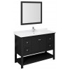 Fresca Manchester 48" Black Traditional Bathroom Vanity w/ Mirror