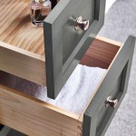 60 Gray Wood Veneer Traditional Double Sink Bathroom Vanity w/ Mirrors