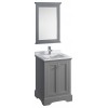Fresca Windsor 24" Gray Textured Traditional Bathroom Vanity w/ Mirror