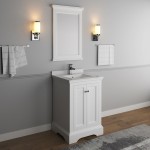 Fresca Windsor 24" Matte White Traditional Bathroom Vanity w/ Mirror