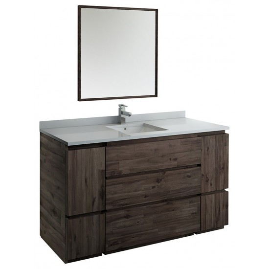 Fresca Formosa 60" Floor Standing Single Sink Modern Bathroom Vanity w/ Mirror