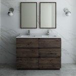 Fresca Formosa 48" Floor Standing Double Sink Modern Bathroom Vanity w/ Mirrors