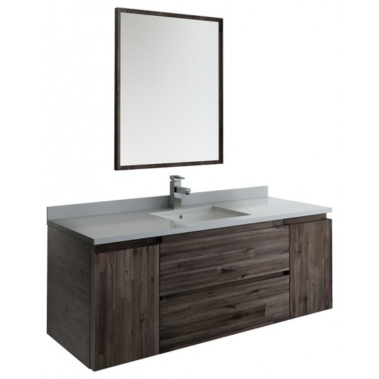 Fresca Formosa 54" Wall Hung Modern Bathroom Vanity w/ Mirror