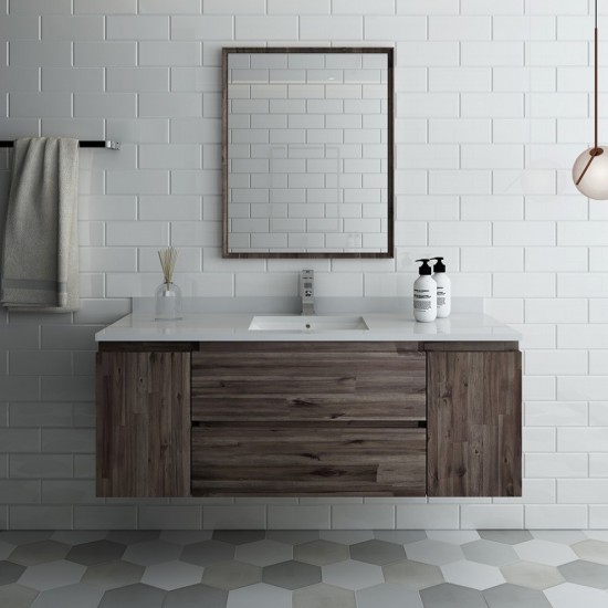 Fresca Formosa 54" Wall Hung Modern Bathroom Vanity w/ Mirror