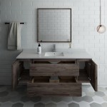 Fresca Formosa 60" Wall Hung Single Sink Modern Bathroom Vanity w/ Mirror