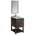 Fresca Formosa 24" Floor Standing Modern Bathroom Vanity w/ Open Bottom & Mirror