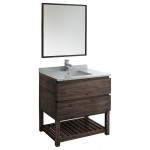 Fresca Formosa 36" Floor Standing Modern Bathroom Vanity w/ Open Bottom & Mirror