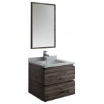 Fresca Formosa 24" Wall Hung Modern Bathroom Vanity w/ Mirror