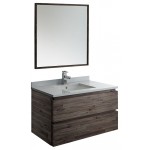 Fresca Formosa 36" Wall Hung Modern Bathroom Vanity w/ Mirror