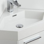 Fresca Coda 14" White Modern Corner Bathroom Vanity