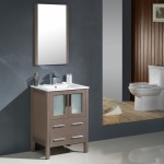 Fresca Torino 24" Gray Oak Modern Bathroom Vanity w/ Integrated Sink