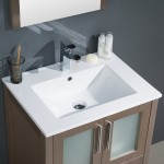 Fresca Torino 24" Gray Oak Modern Bathroom Vanity w/ Integrated Sink