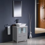 Fresca Torino 24" Gray Modern Bathroom Vanity w/ Vessel Sink