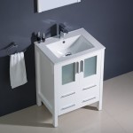 Fresca Torino 24" White Modern Bathroom Vanity w/ Integrated Sink