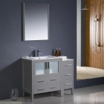 Fresca Torino 42" Gray Modern Bathroom Vanity w/ Side Cabinet & Integrated Sink