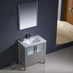 Fresca Torino 30" Gray Modern Bathroom Vanity w/ Integrated Sink