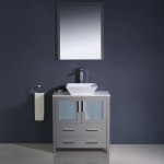 Fresca Torino 30" Gray Modern Bathroom Vanity w/ Vessel Sink