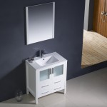 Fresca Torino 30" White Modern Bathroom Vanity w/ Integrated Sink