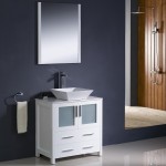 Fresca Torino 30" White Modern Bathroom Vanity w/ Vessel Sink