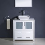 Fresca Torino 30" White Modern Bathroom Vanity w/ Vessel Sink