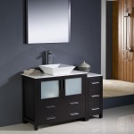 Fresca Torino 48" Espresso Modern Bathroom Vanity w/ Side Cabinet & Vessel Sink