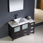 Fresca Torino 48" Espresso Modern Bathroom Vanity w/ Side Cabinet & Vessel Sink