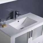 Fresca Torino 36" White Modern Bathroom Vanity w/ Integrated Sink