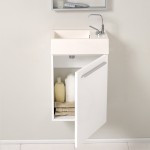 Fresca Pulito 16" Small White Modern Bathroom Vanity w/ Tall Mirror