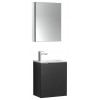 Fresca Valencia 20" Black Wall Hung Modern Bathroom Vanity w/ Medicine Cabinet