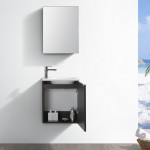 Fresca Valencia 20" Black Wall Hung Modern Bathroom Vanity w/ Medicine Cabinet