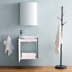 Valencia 20 Dark Slate Gray Wall Hung Modern Bathroom Vanity w/ Medicine Cabinet