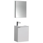 Valencia 20" Glossy White Wall Hung Modern Bathroom Vanity w/ Medicine Cabinet