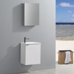 Valencia 20" Glossy White Wall Hung Modern Bathroom Vanity w/ Medicine Cabinet