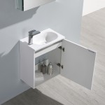 Valencia 20" Glossy White Wall Hung Modern Bathroom Vanity w/ Medicine Cabinet